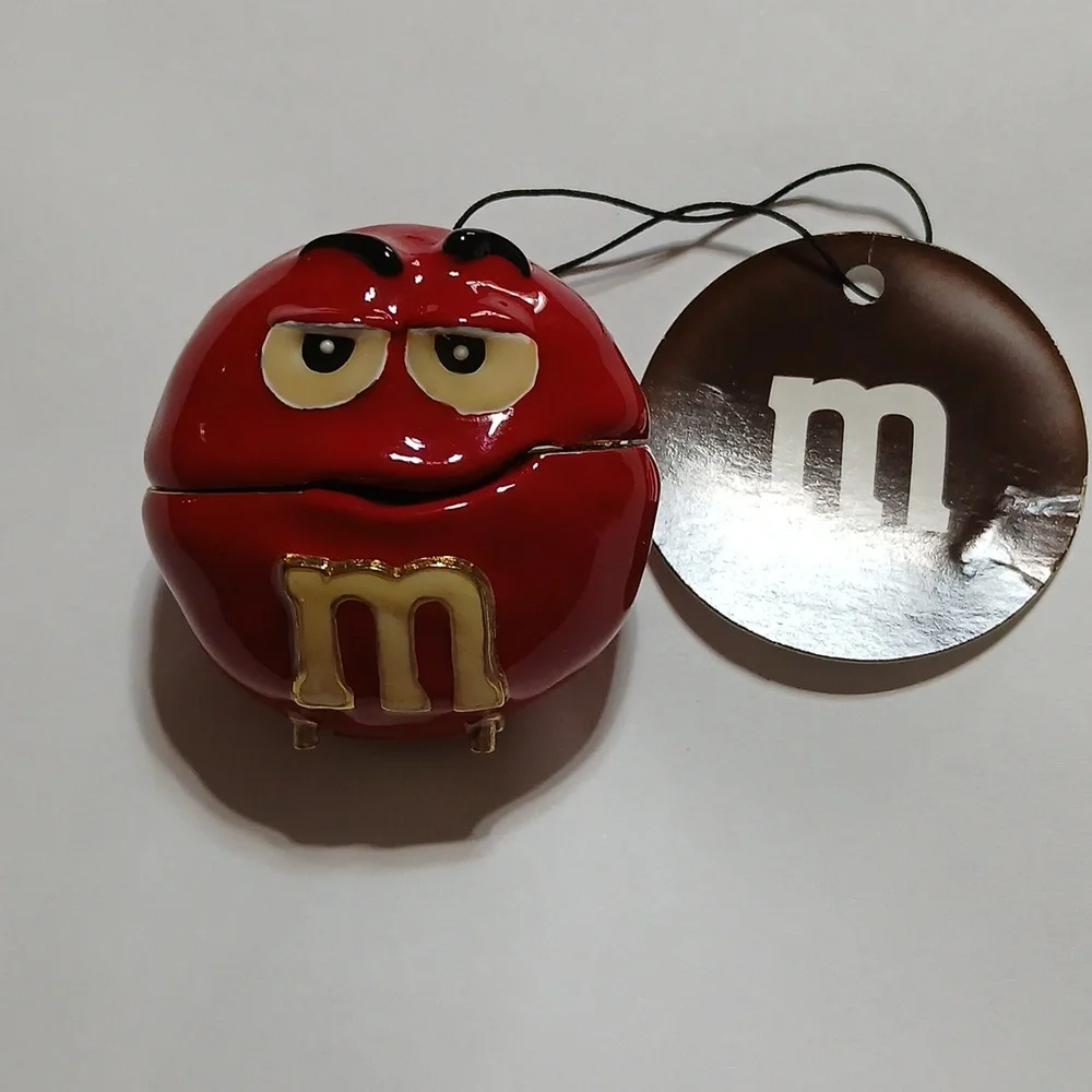 M&M Monet Red Character Enamel Keepsake Trinket Box